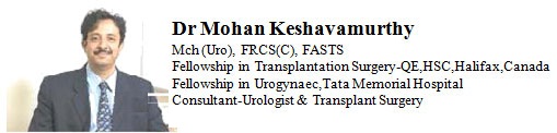 Dr. Mohan Keshavmurthy � Sr. Consultant � Urology � Kidney Transplant Surgeon, Bangalore, India